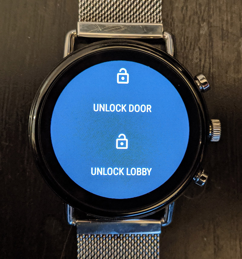 photo of Android wear app running on watch